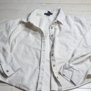 Forever 21 Cream Corduroy Shirt